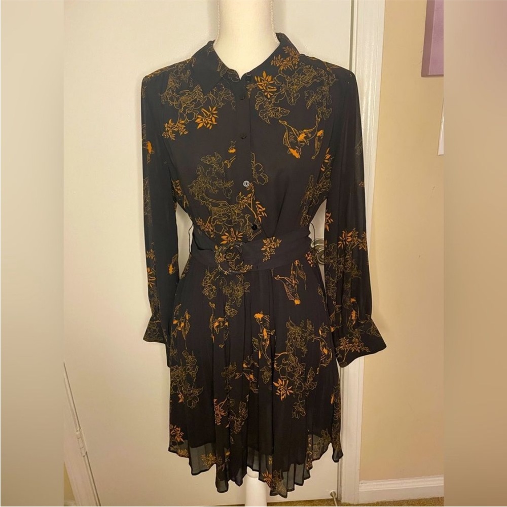 Zara Dress - button front pleated dress - Picture 7 of 12